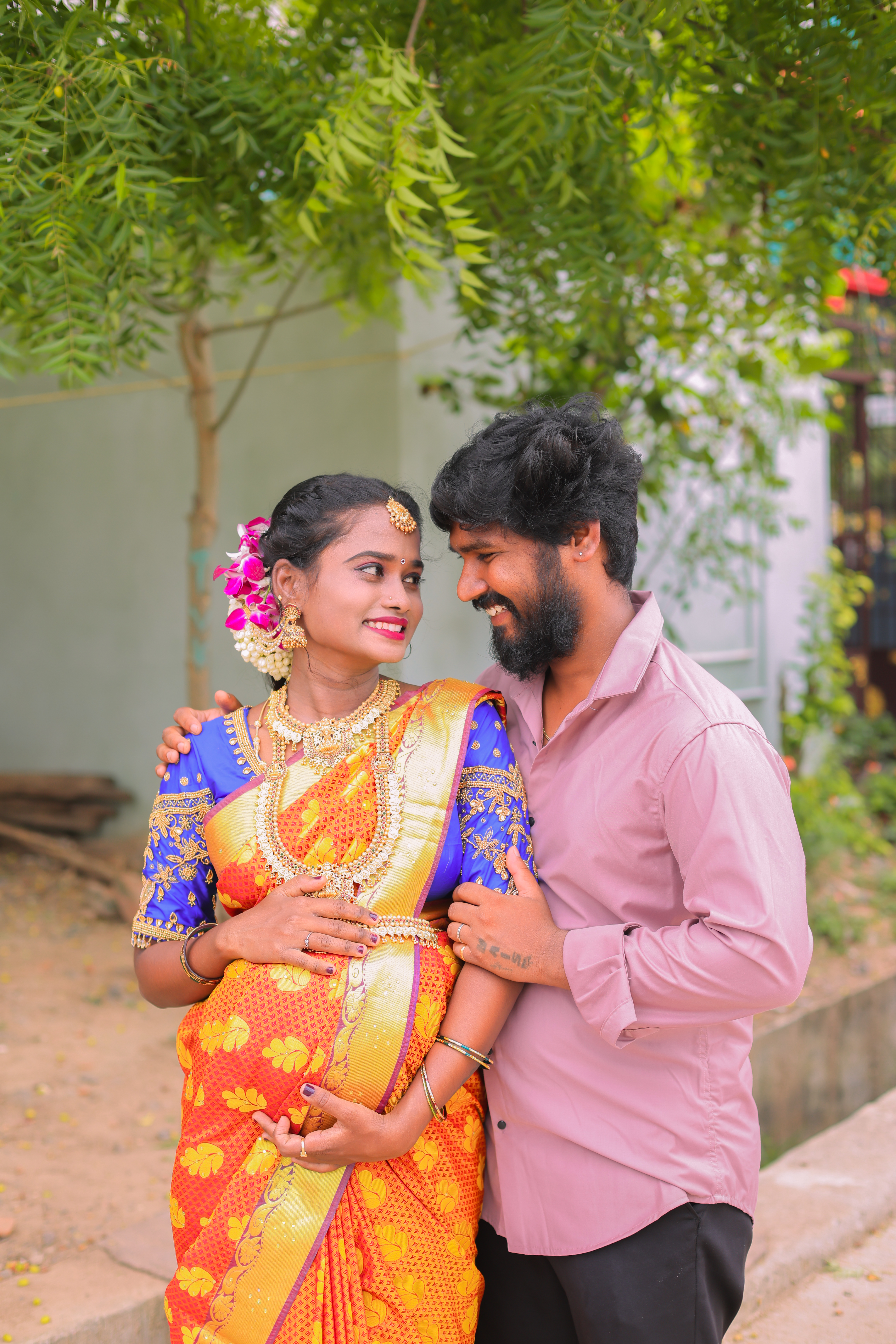 Bride and groom during a Cuddalore wedding ceremony captured by Vidhya Photography